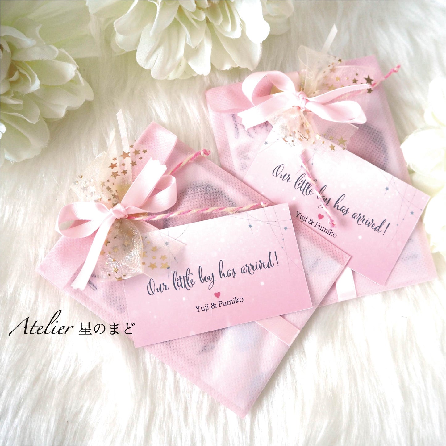 メモリアルポスター 赤ちゃんの記念に♪ お洒落 可愛い命名書 ☆ 優しいドットに包まれて♪ブルー