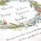 クリスマスリースのおしゃれなファミリーポスター オーダーメイド　家族が一番のプレゼント　プラチナグレード光沢紙で美しさ長持ち